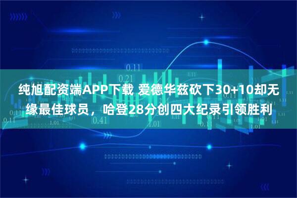 纯旭配资端APP下载 爱德华兹砍下30+10却无缘最佳球员,哈登28分创四大纪录引领胜利